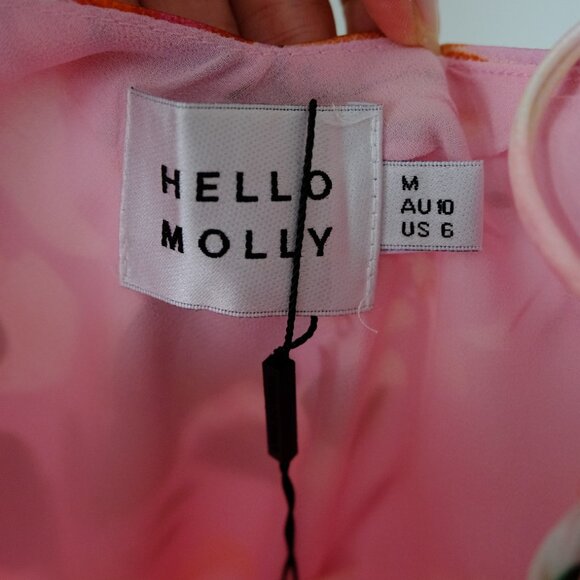 Hello Molly - Feeling Moody Maxi Dress Pink Floral - Size Medium/6 - Picture 6 of 8